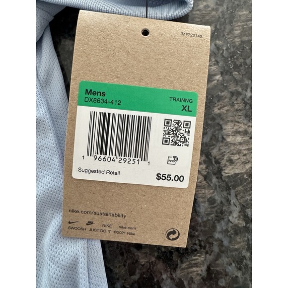 Nike Men's Light Blue Dri-FIT Wild Card Training T-Shirt DX8634 size XL NWT - Picture 2 of 5